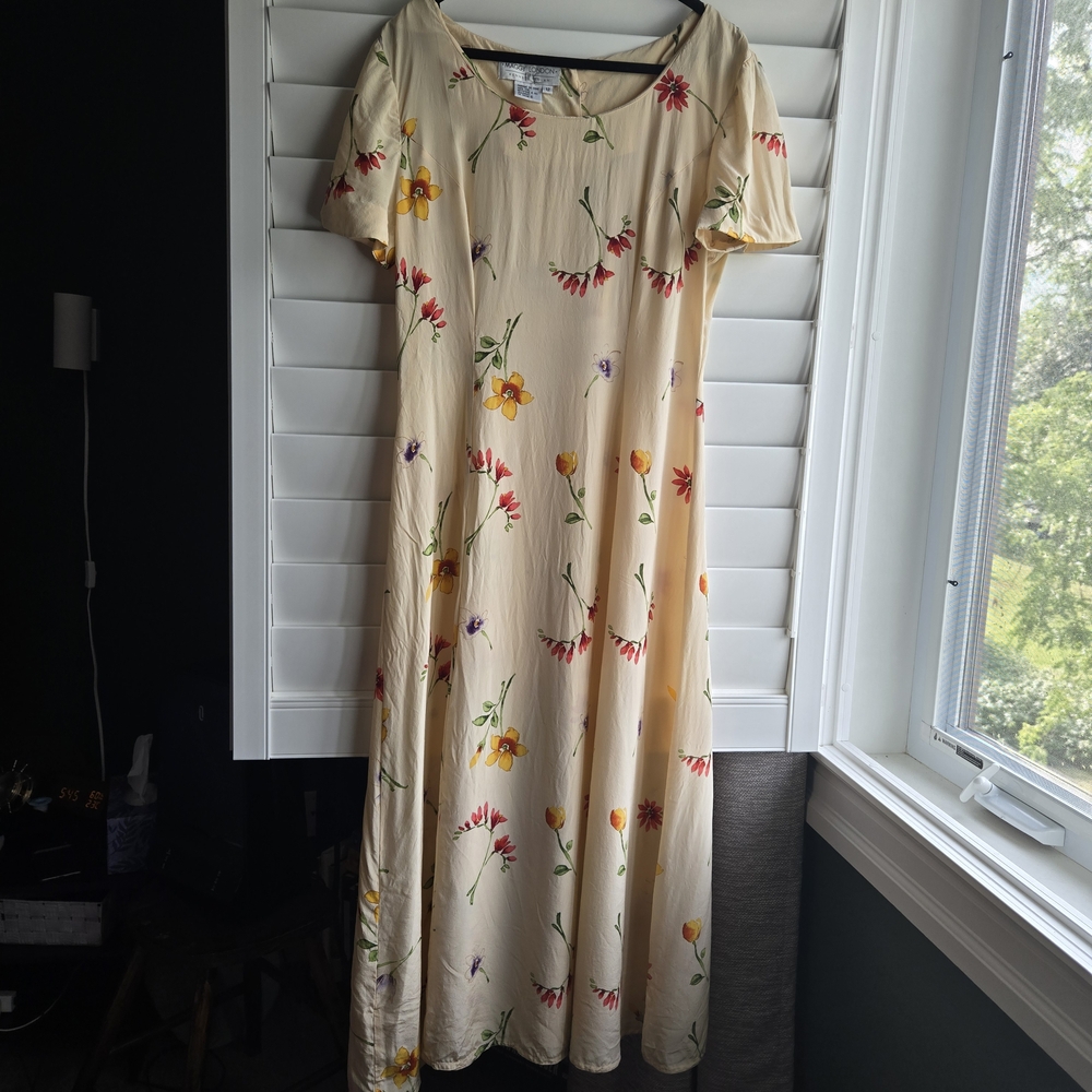 90s Floral Maggy London Maxi Dress